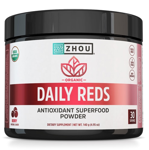 Zhou Organic Daily Reds Antioxidant Superfood Powder Berry