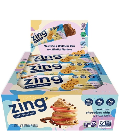 Zing Plant-Based Bar Oatmeal Chocolate Chip