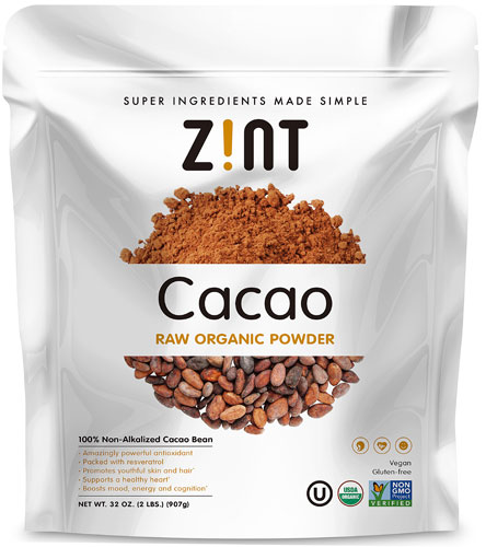 Zint Organic Gluten Free Cacao Powder