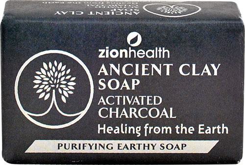 Zion Health Ancient Clay Bar Soap Activated Charcoal