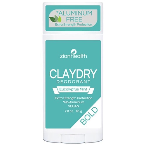 Zion Health Clay Dry Deodorant Aluminum Free Bold - Eucalyptus Mint