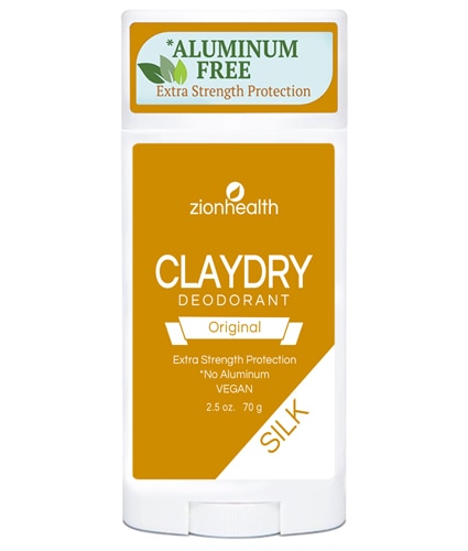 Zion Health Clay Dry Deodorant Aluminum Free Silk - Original