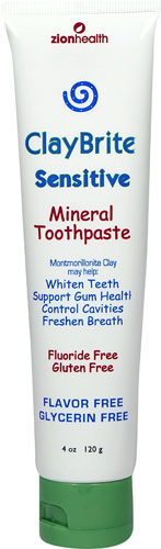 Zion Health ClayBrite Sensitive Mineral Toothpaste Flavor Free