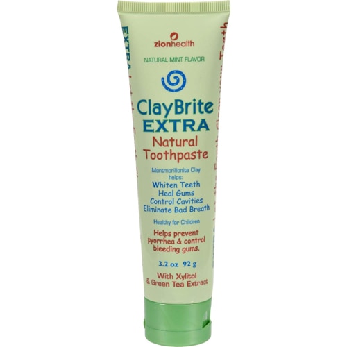 Zion Health Mineral Toothpaste Fluoride Free ClayBrite Extra Natural Mint