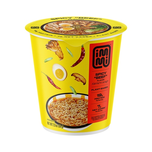 immi Ramen Soup Plant-Based Protein Cup Spicy Beef