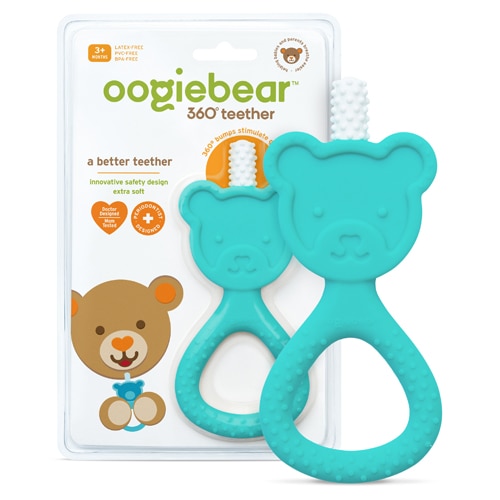 oogiebear 360 Teether for Babies Seafoam