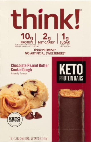 think! Keto Protein Bars Chocolate Peanut Butter Cookie Dough