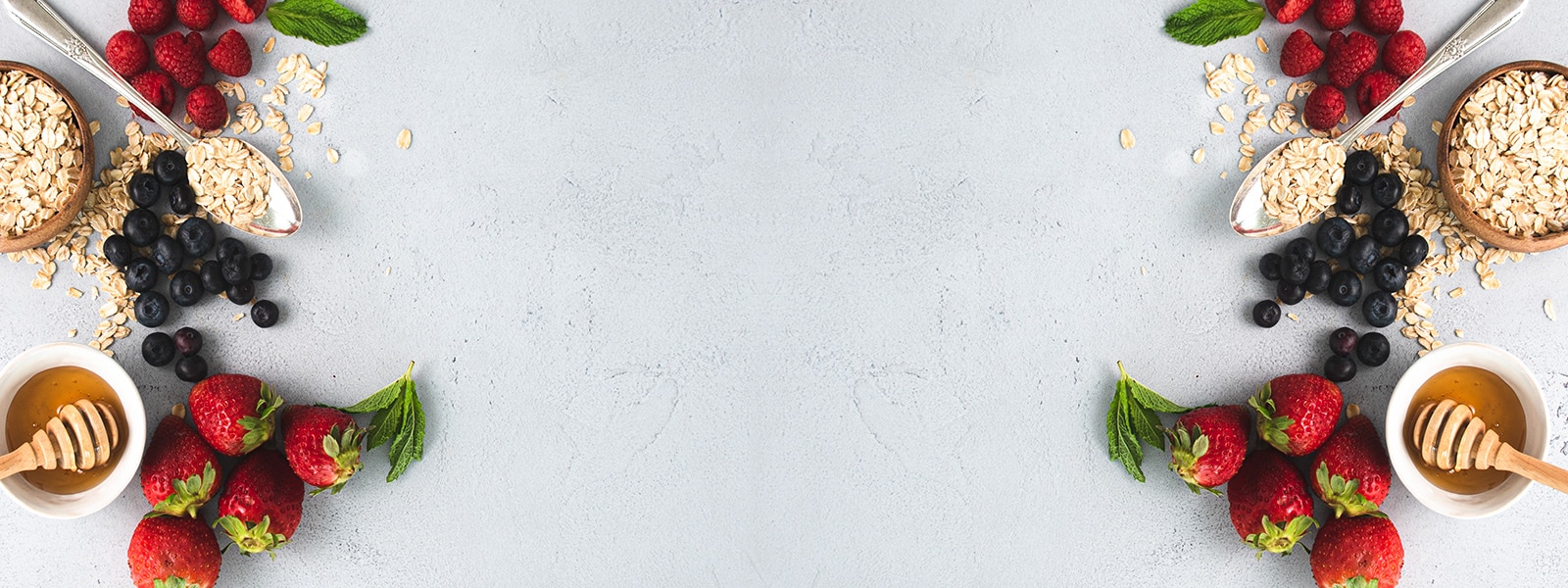 decorative background with oats berries and honey