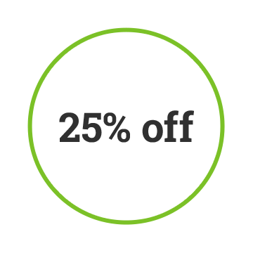 25% off icon