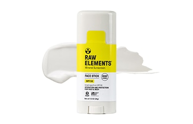 Participating items includes Raw Elements Face stick